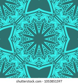 Decorative pattern in oriental style. Color in book page. It is Vector illustrations.