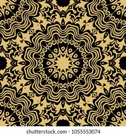 Decorative pattern in oriental style. Color in book page. It is Vector illustrations.