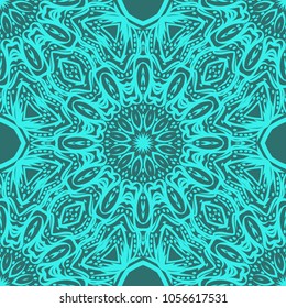 Decorative pattern in oriental style. Color in book page. It is Vector illustrations.