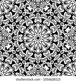 Decorative pattern in oriental style. Color in book page. It is Vector illustrations.