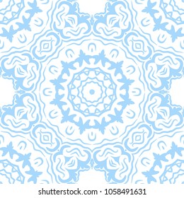 Decorative pattern in oriental style. Color in book page. It is Vector illustrations.