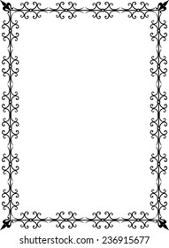 decorative pattern photo frame, ornament  in vector, fully editable, you can change form and color