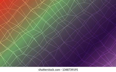 Decorative pattern with polygonal mesh style. For your home interior wallpaper, fashion print. Vector illustration. Creative gradient color