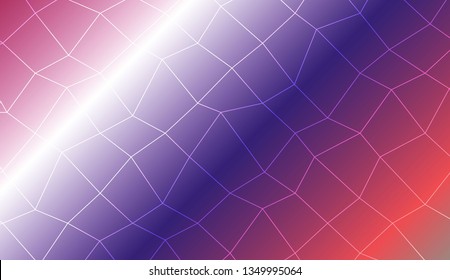 Decorative pattern with polygonal mesh style. For your home interior wallpaper, fashion print. Vector illustration. Creative gradient color
