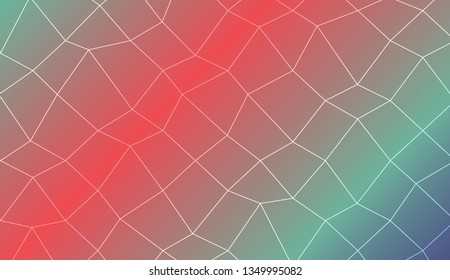 Decorative pattern with polygonal mesh style. For your home interior wallpaper, fashion print. Vector illustration. Creative gradient color