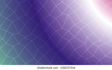 Decorative pattern with polygonal mesh style. For your home interior wallpaper, fashion print. Vector illustration. Creative gradient color