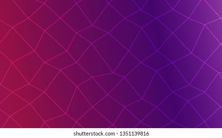 Decorative pattern with polygonal mesh style. For your home interior wallpaper, fashion print. Vector illustration. Creative gradient color