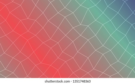 Decorative pattern with polygonal mesh style. For your home interior wallpaper, fashion print. Vector illustration. Creative gradient color