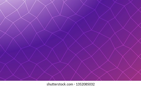 Decorative pattern with polygonal mesh style. For your home interior wallpaper, fashion print. Vector illustration. Creative gradient color
