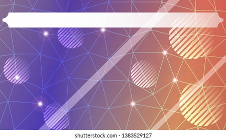 Decorative pattern with polygonal triangles style. line. circle. Background for your business project. Advert, template screen. Vector illustration. Creative gradient color