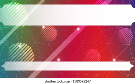 Decorative pattern with polygonal triangles style. line. circle. Background for your business project. Advert, template screen. Vector illustration. Creative gradient color