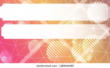 Decorative pattern with polygonal triangles style. line. circle. Background for your business project. Advert, template screen. Vector illustration. Creative gradient color