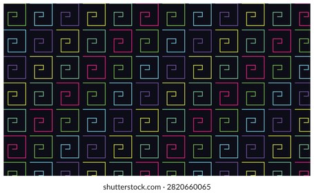 Decorative pattern, repeating spiral squares, shades of red and pink, white background, delicate design, feminine appeal.