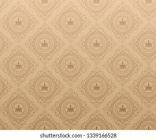 Decorative pattern in royal style, vector image