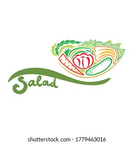 Decorative pattern salad. Vector illustration