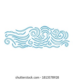 Decorative pattern sea element. Vector illustration