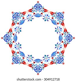 decorative pattern series is designed with ottoman tulips