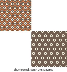 Decorative pattern set in matching color tones