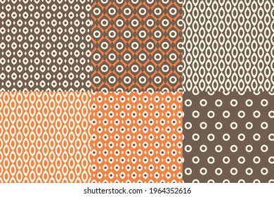 Decorative pattern set in matching color tones