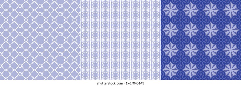 Decorative pattern set in matching color tones