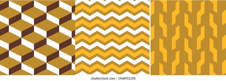 Decorative pattern set in matching color tones