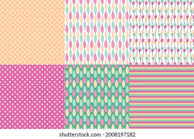 Decorative pattern set in matching color tones