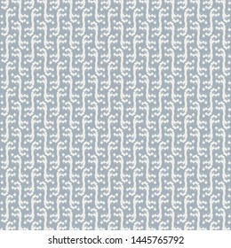 Decorative pattern in shades of gray and ivory, a kind of twisted marks with bifurcated ends. Meander ornament. Textile. Wallpaper. Vector illustration.  