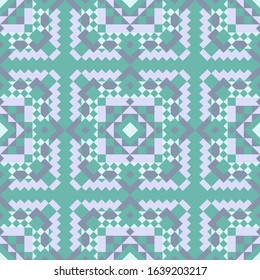 Decorative pattern with  square end 
triangular pixel mosaic. The ornament. Abstract texture designs can be used for backgrounds, textile, wallpapers, gift wrapping, templates, shawl and tile. Vector.