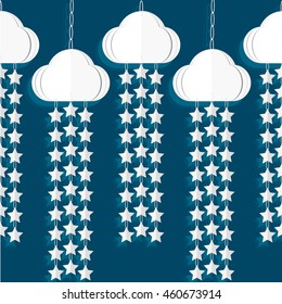 Decorative pattern star with cloud. Star with cloud pattern can be used for wallpaper, cover fills, web page background, surface textures.