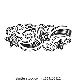 Decorative pattern of stars. Vector illustration