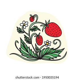 Fresa decorativa. Ilustración del vector