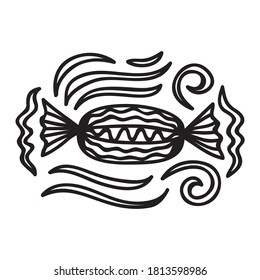 Decorative pattern sweet. Vector illustration
