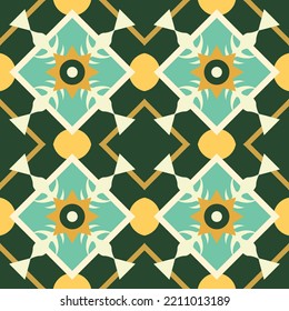 decorative pattern template colorful flat symmetric illusion