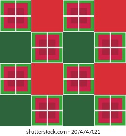 It is a decorative pattern that can be used as a fabric pattern or a paper pattern.  Red and green accents during the Christmas season.