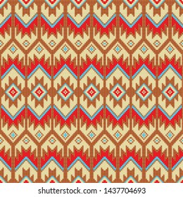 Decorative Pattern That Takes The Theme Of Ethnic Dayak Ethnic Borneo Islands