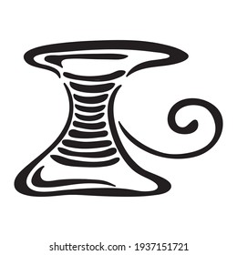 Decorative pattern threads. Vector illustration