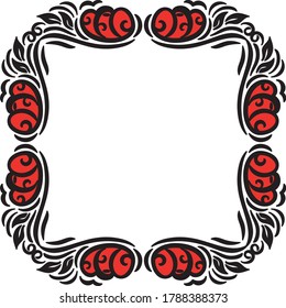 Decorative pattern tomatoes. Vector illustration