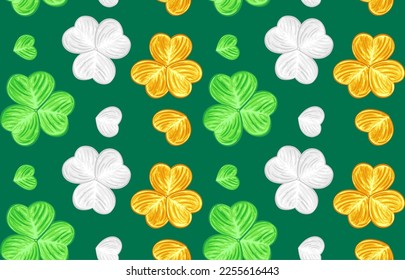 Decorative pattern with traditional clover