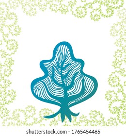 Decorative pattern tree. Vector illustration