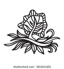 Decorative pattern tree. Vector illustration
