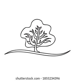 Decorative pattern tree. Vector illustration