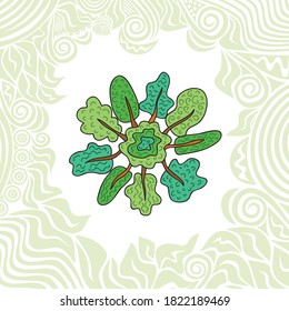 Decorative pattern trees. Vector illustration