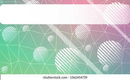 Decorative pattern with triangles, line, circle, space for text style. For textures or wallpaper. Vector illustration. Creative gradient color.