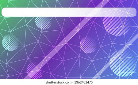 Decorative pattern with triangles, line, circle, space for text style. Decorative design for your idea. Vector illustration. Blurred Background, Smooth Gradient Texture Color