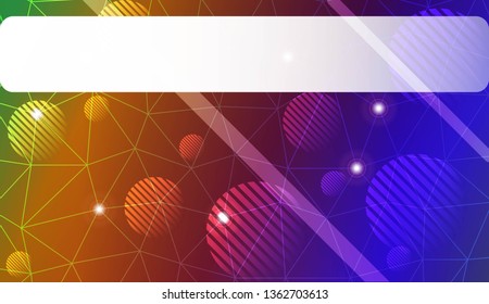 Decorative pattern with triangles, line, circle, space for text style. Decorative design for your idea. Vector illustration. Blurred Background, Smooth Gradient Texture Color