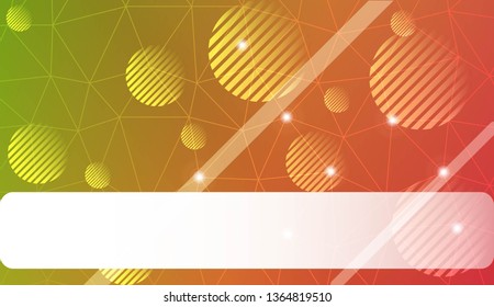 Decorative pattern with triangles, line, circle, space for text style. For textures or wallpaper. Vector illustration. Creative gradient color.