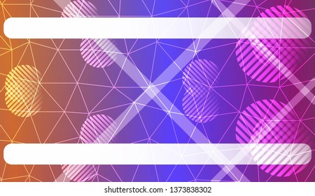 Decorative pattern with triangles, line, circle, space for text style. For textures or wallpaper. Vector illustration. Creative gradient color.