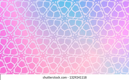 Decorative Pattern With Triangles Style. Blurred Gradient Background. Bright Color. For Banner Template, Flyer, Invitation Card. Vector Illustration.
