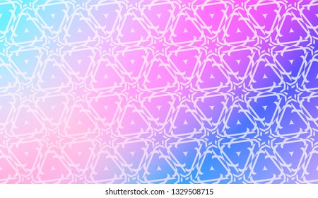 Decorative Pattern With Triangles Style. Blurred Gradient Background. Bright Color. For Banner Template, Flyer, Invitation Card. Vector Illustration.
