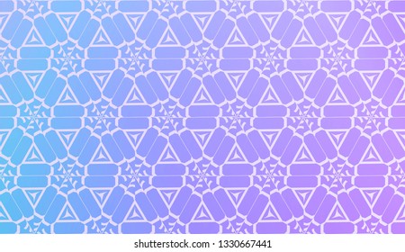 Decorative Pattern With Triangles Style. Blurred Gradient Background. Bright Color. For Banner Template, Flyer, Invitation Card. Vector Illustration.